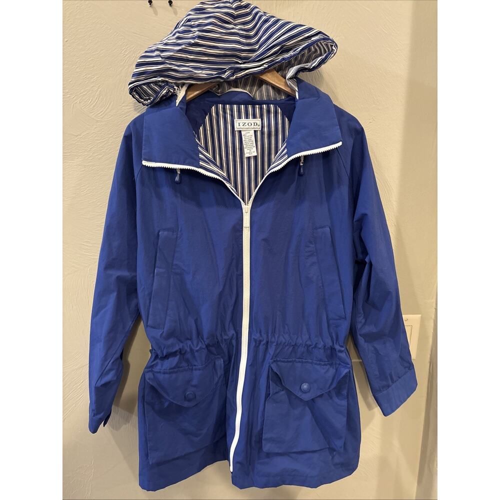 Vintage Windbreaker Rain Jacket Izod Medium Y2K 90s Fisherman‎ Gorpcore Beach